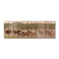 Ricki&Aposs Rugs 60 x 20 in. Wild Horses Inside & Outside Cedar Wall Art RI896446